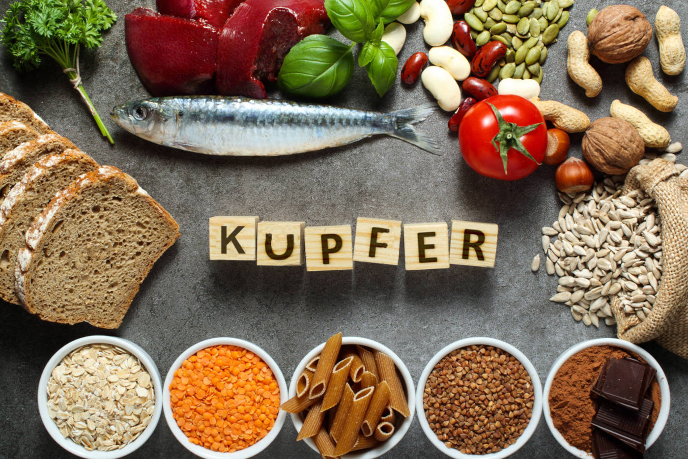 Kupfer in Lebensmitteln