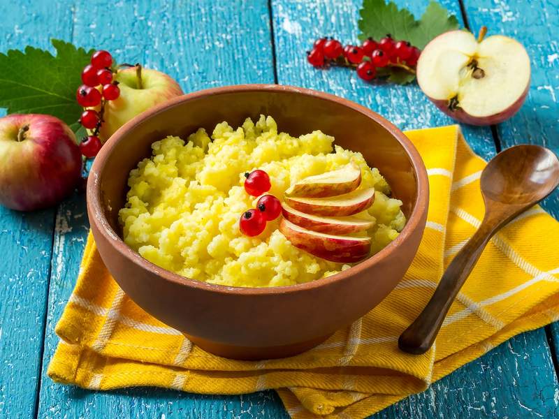Schonkost-Hirsebrei mit Apfel 