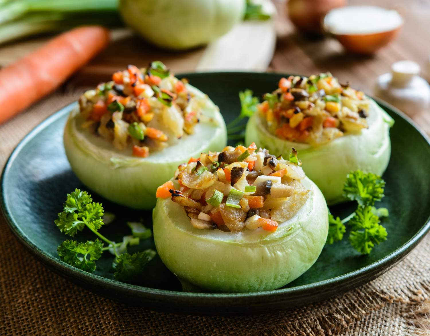 Gefüllte Kohlrabi Bild