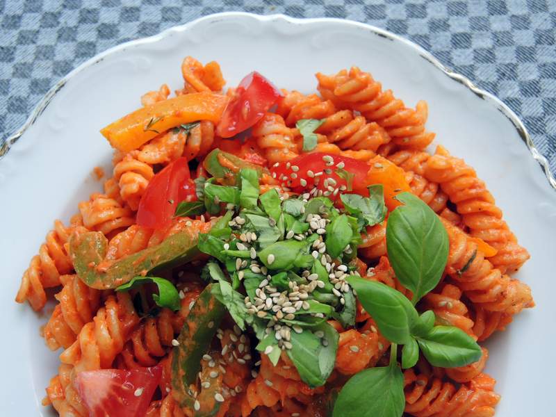 Veganer Nudelsalat