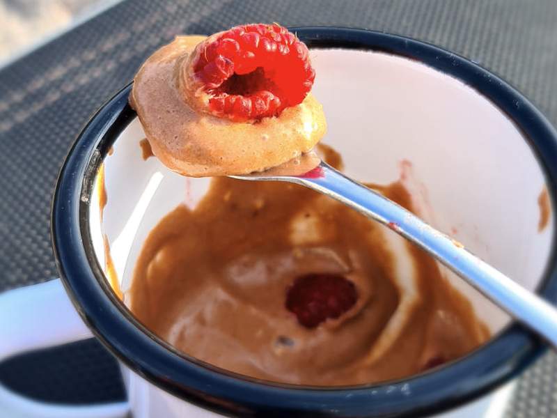 Vegane Schokocreme mit Himbeeren