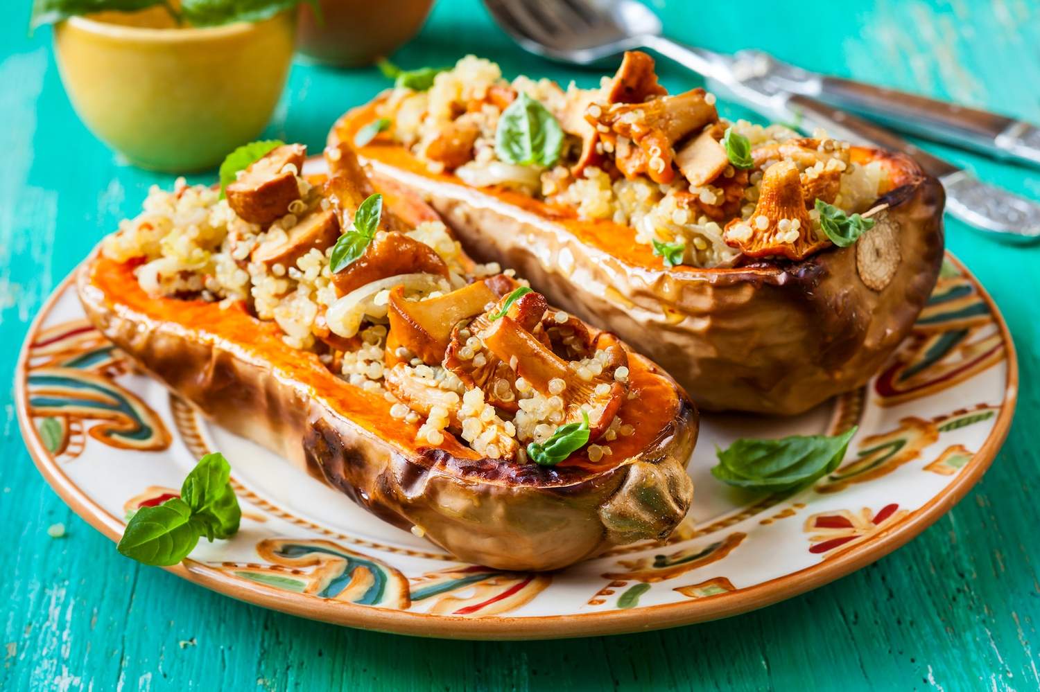 Gefüllter Butternut-Kürbis Bild