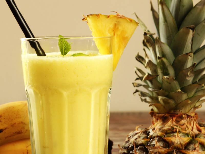 Eiweißshake - Ananas-Honig-Lassi