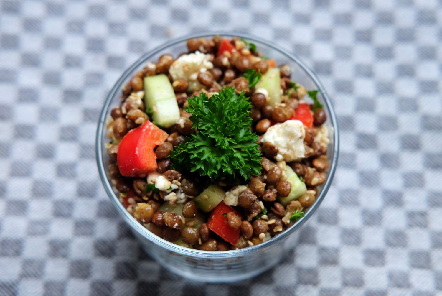 Linsensalat mit Feta & Paprika Bild