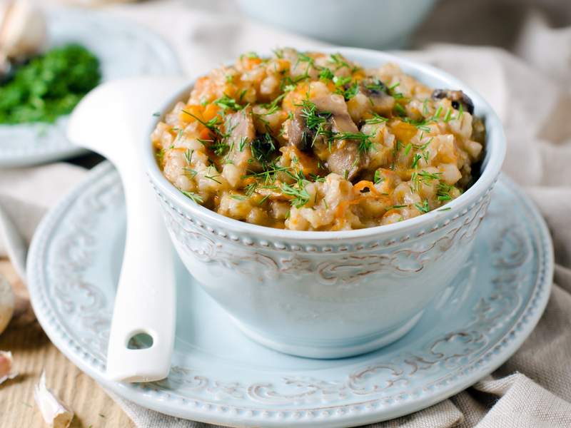Gerstenbrei mit Kürbis