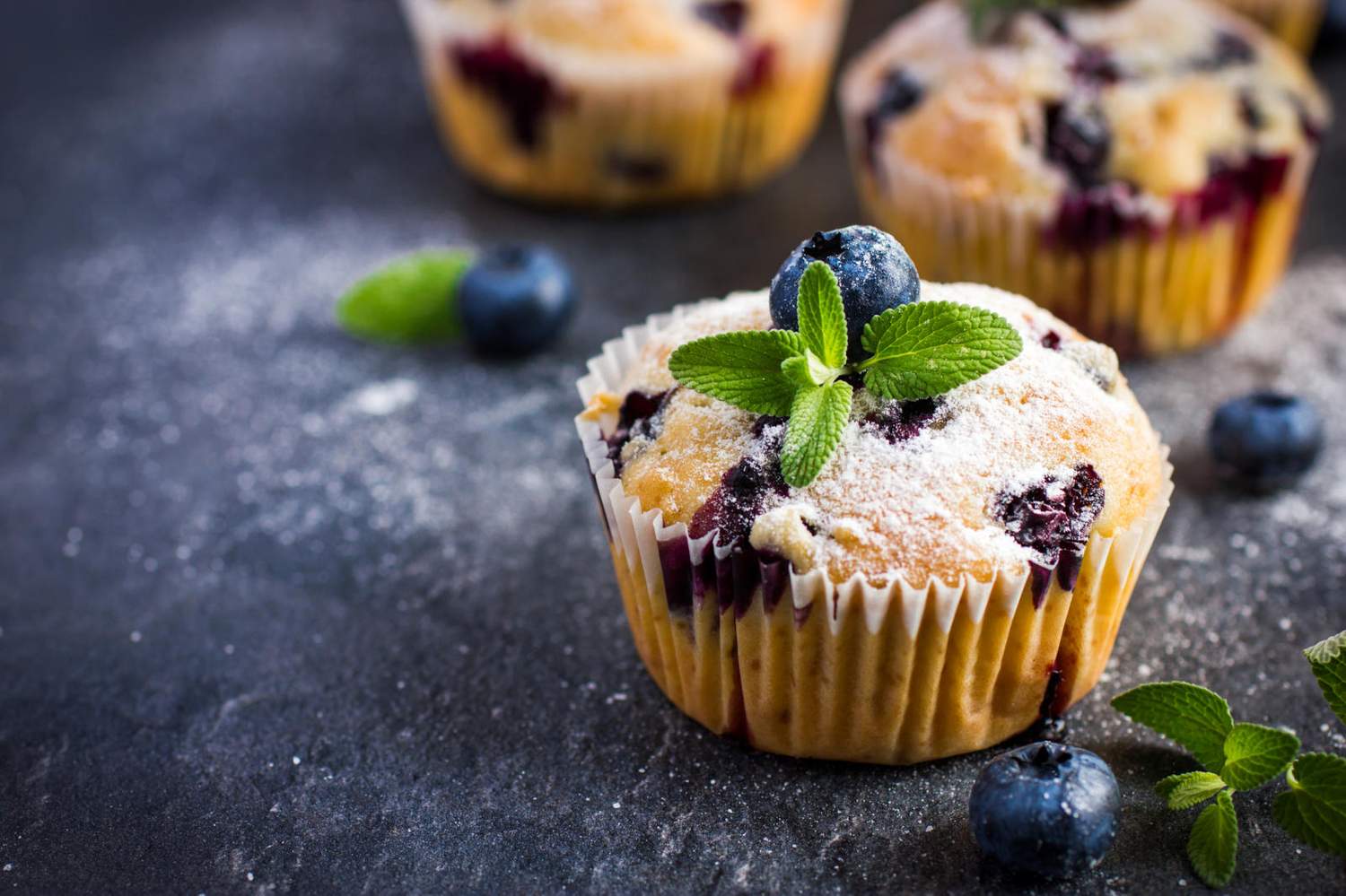 Blaubeermuffins ohne Zucker Bild