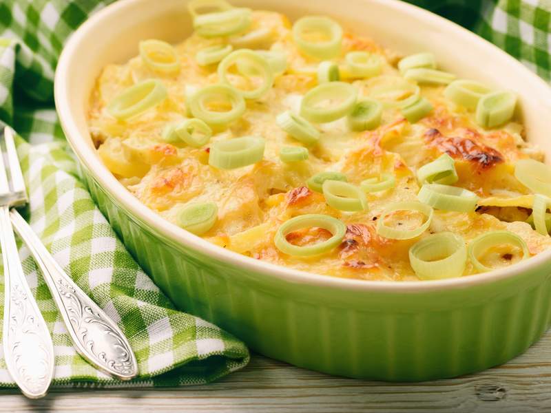 Kartoffel-Lauch-Gratin