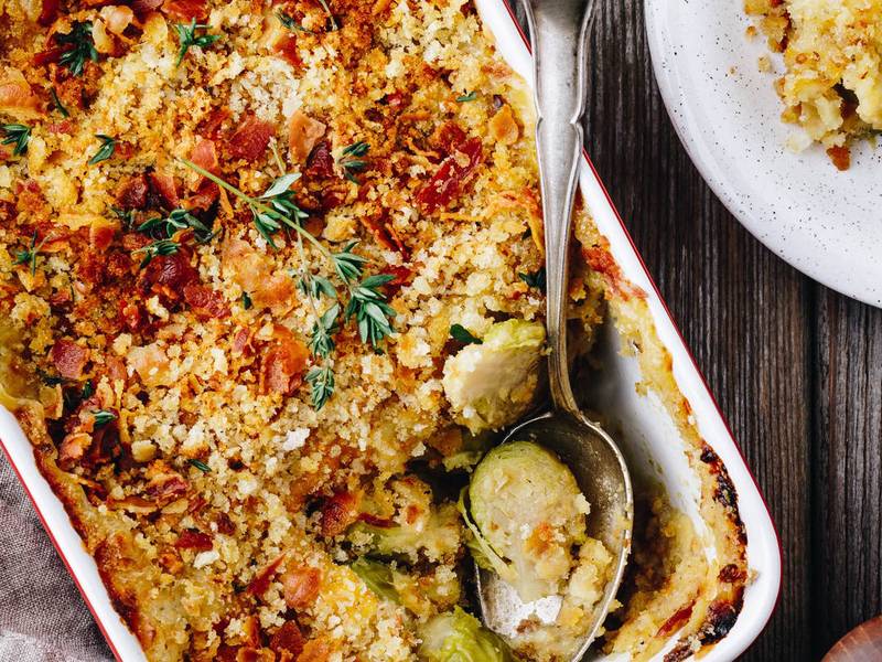 Rosenkohl-Hirse Gratin