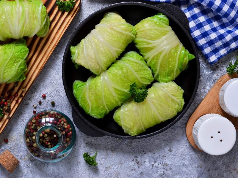 Vegane Wirsingrouladen