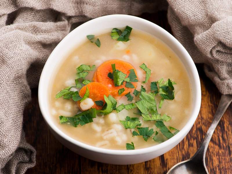 Ballaststoffarme Gerstensuppe