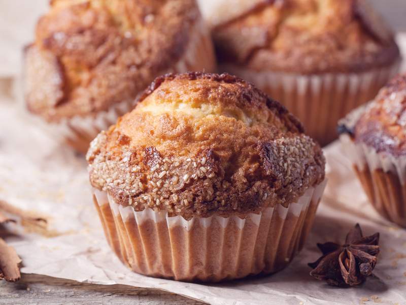 Buchweizen-Muffins mit Apfel