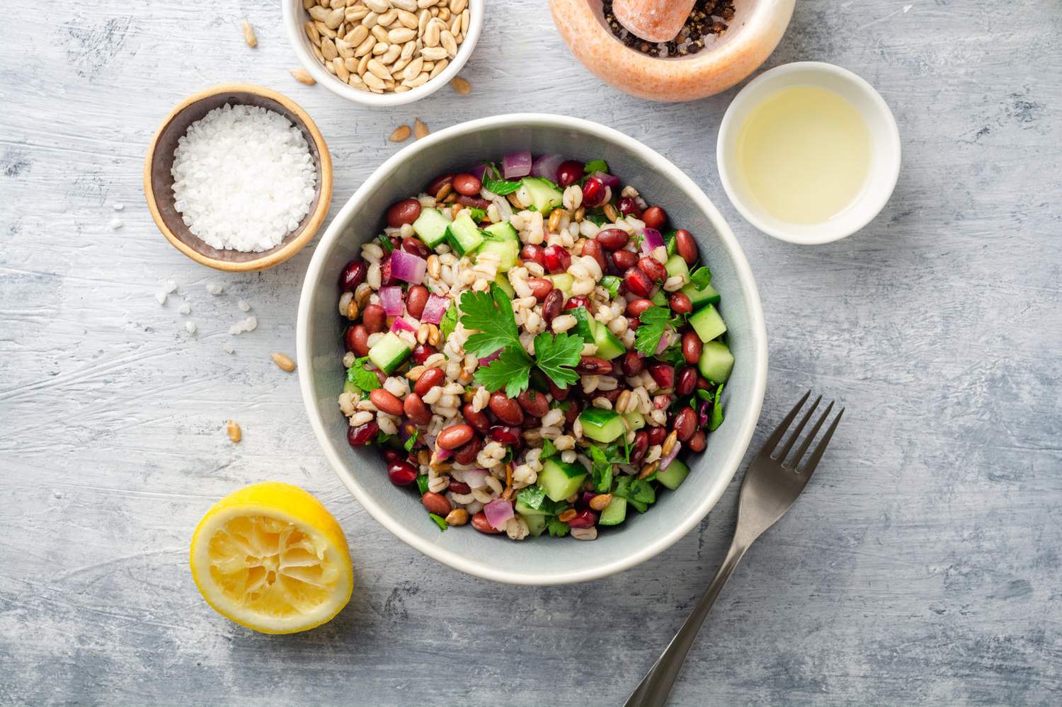 Gerstensalat mit Bohnen Bild