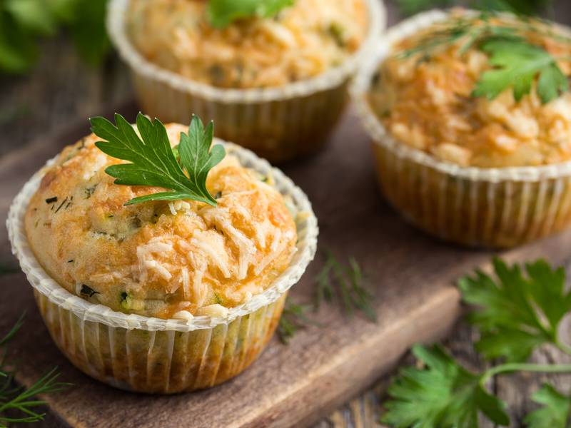 Herzhafte Hüttenkäse-Muffins