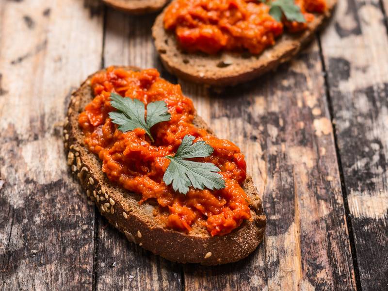 Linsen-Paprika-Chili-Brotaufstrich