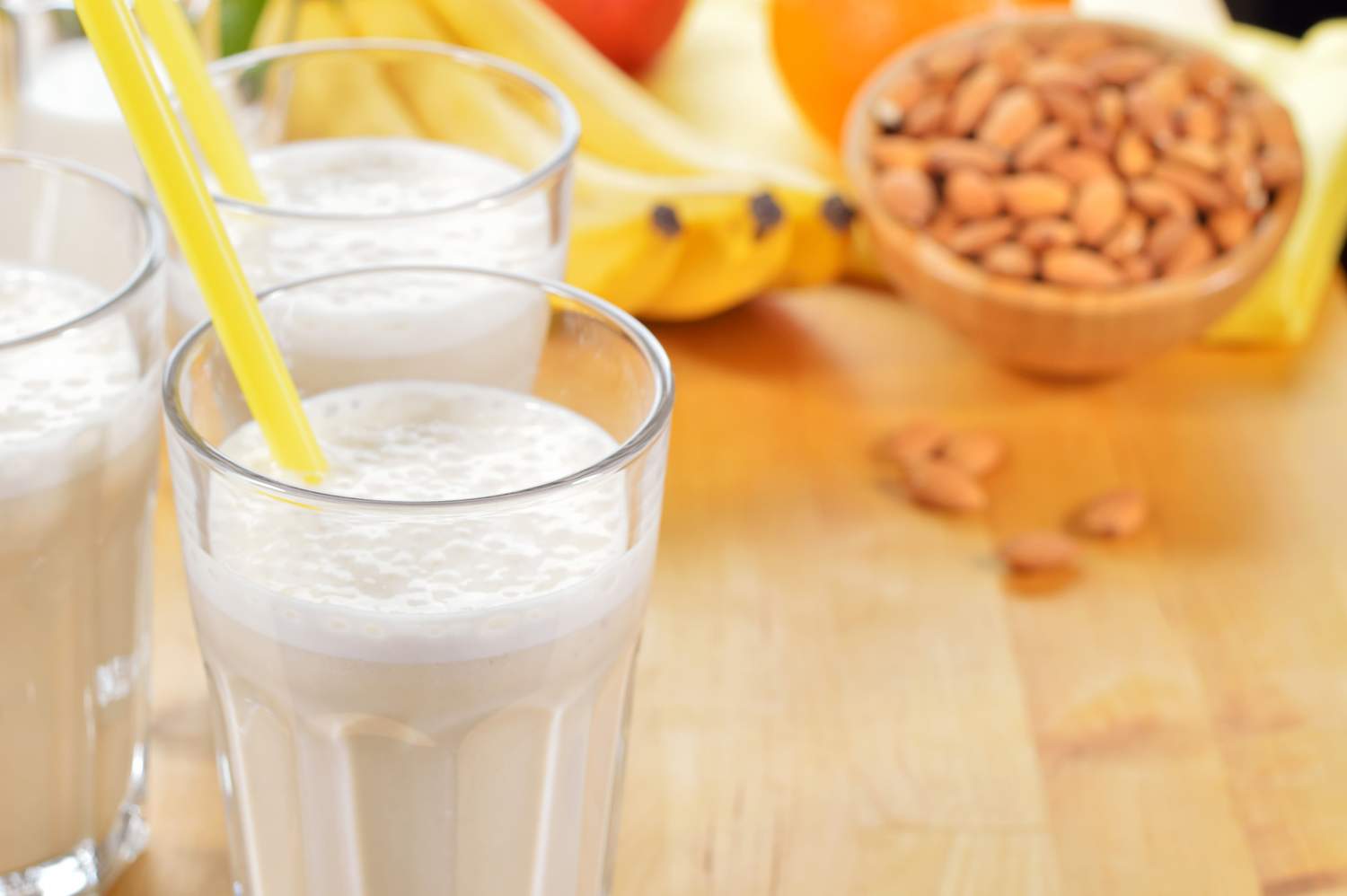 Mandelmilch-Shake mit Banane Bild