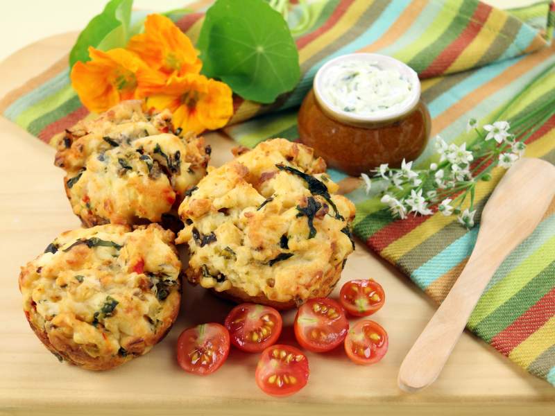 Herzhafte Polenta Muffins