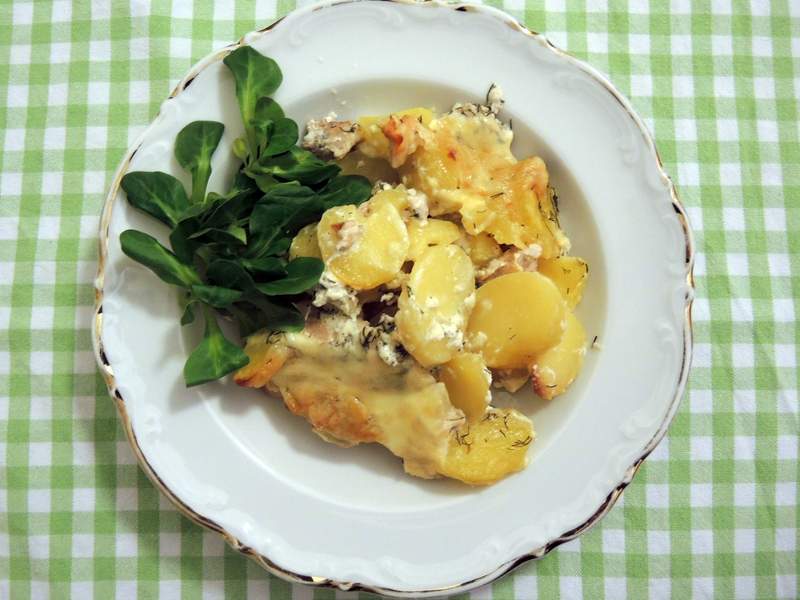 Lachs-Kartoffel-Auflauf mit Dill
