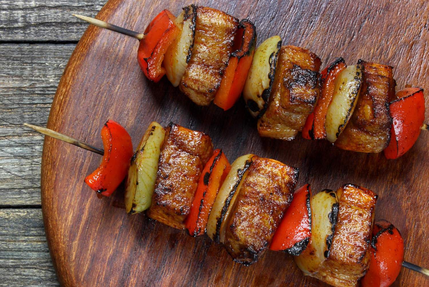 Paprika-Lamm-Spieße mit Vollkornreis Bild