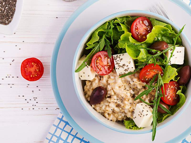 Schnelle Champignon Mandel Bowl