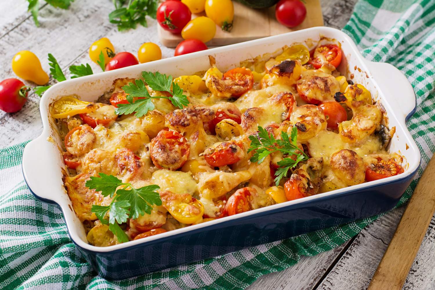Pilz-Auflauf mit Hackfleisch und Schinken Bild