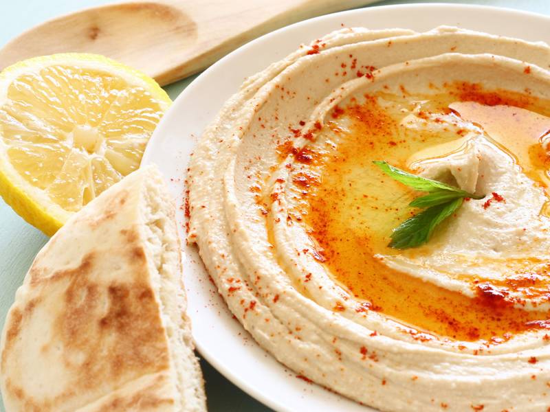 Hummus aus Kichererbsenmehl