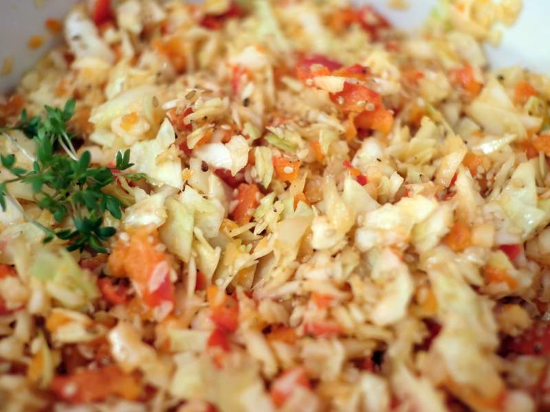 Weißkohlsalat ohne Essig