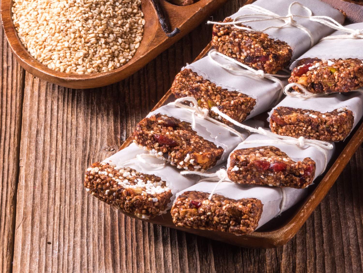 Kakaoriegel mit Hanfprotein und Amaranth Bild