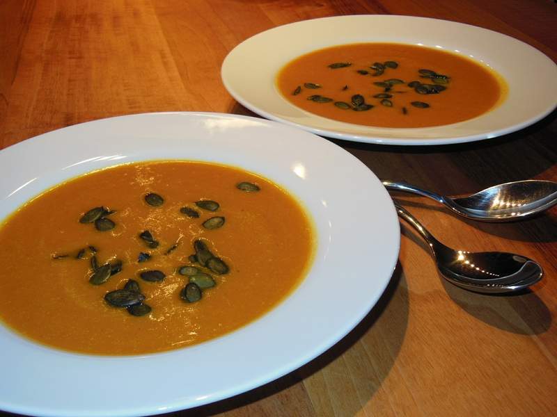 Kürbissuppe mit Kokosmilch