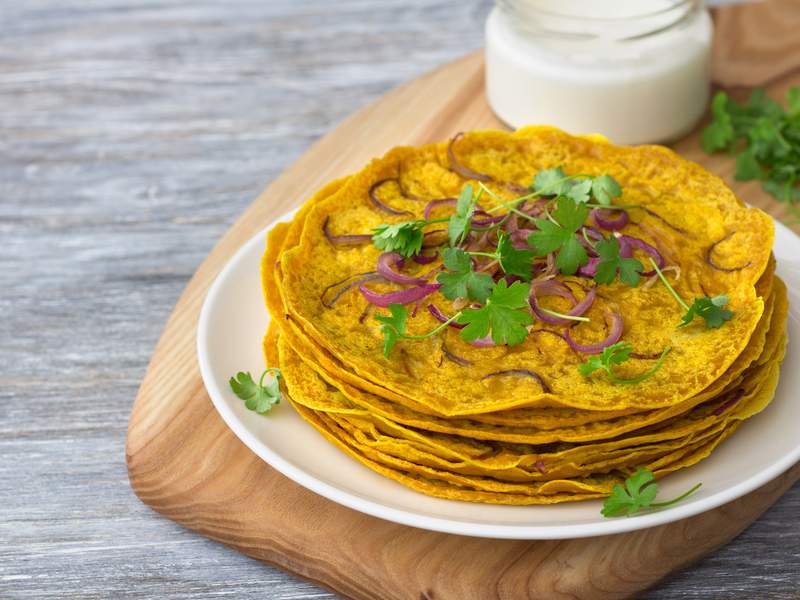 Herzhafte Lupinenmehl-Pfannkuchen