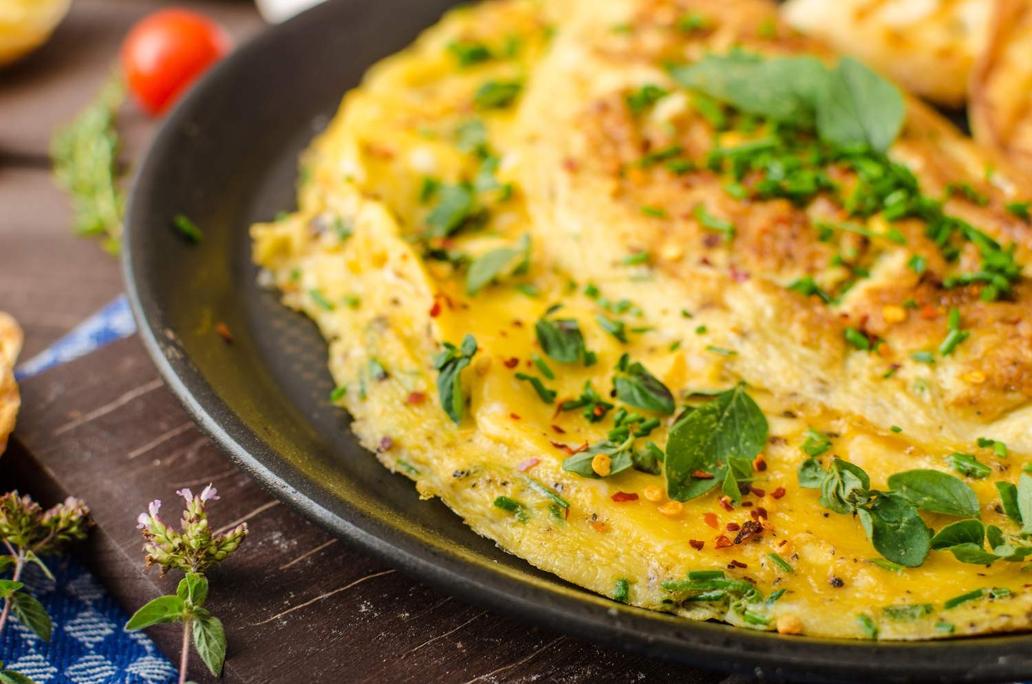 Histaminarmes Kräuteromlette Bild