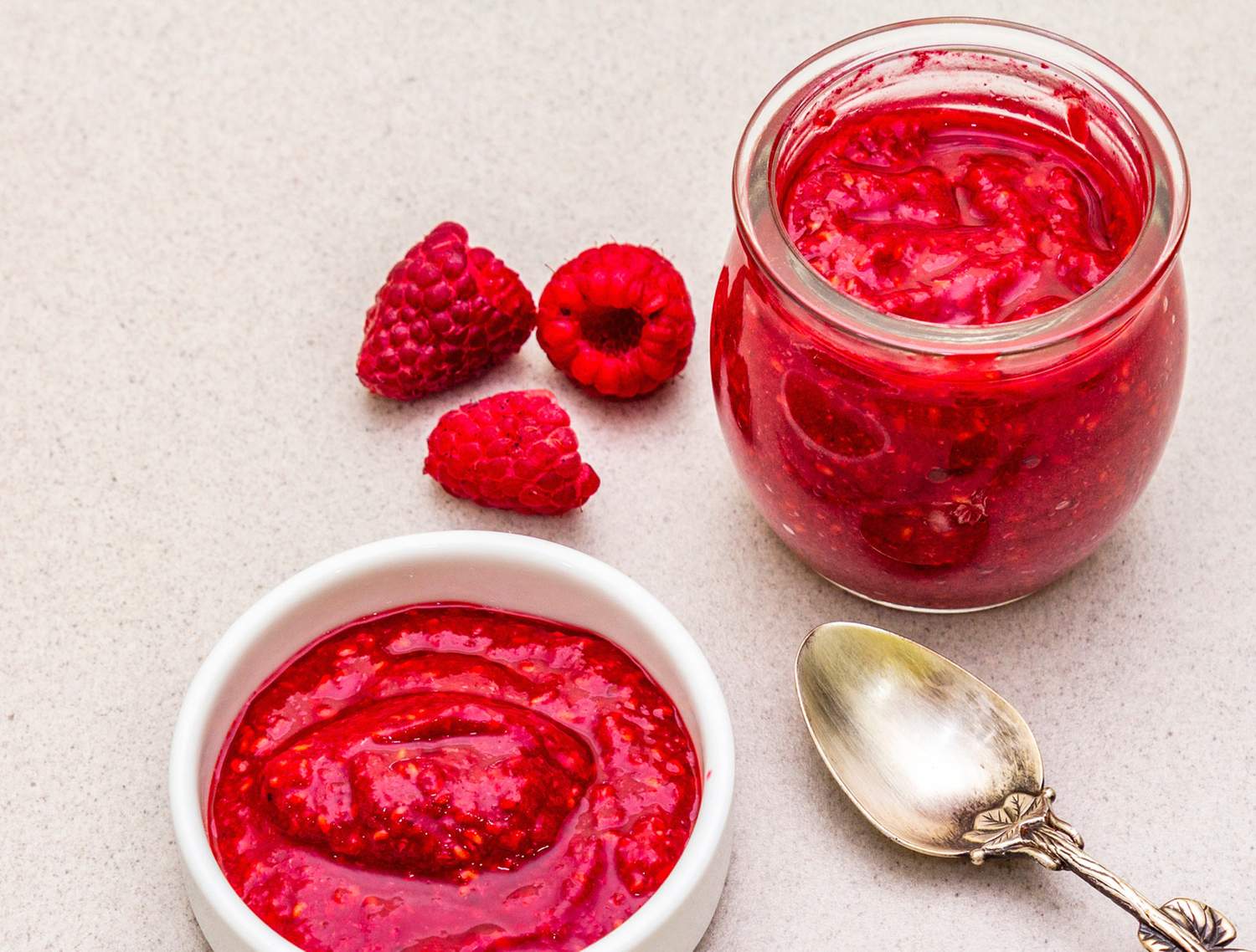 Himbeermarmelade mit Flohsamenschalen Bild