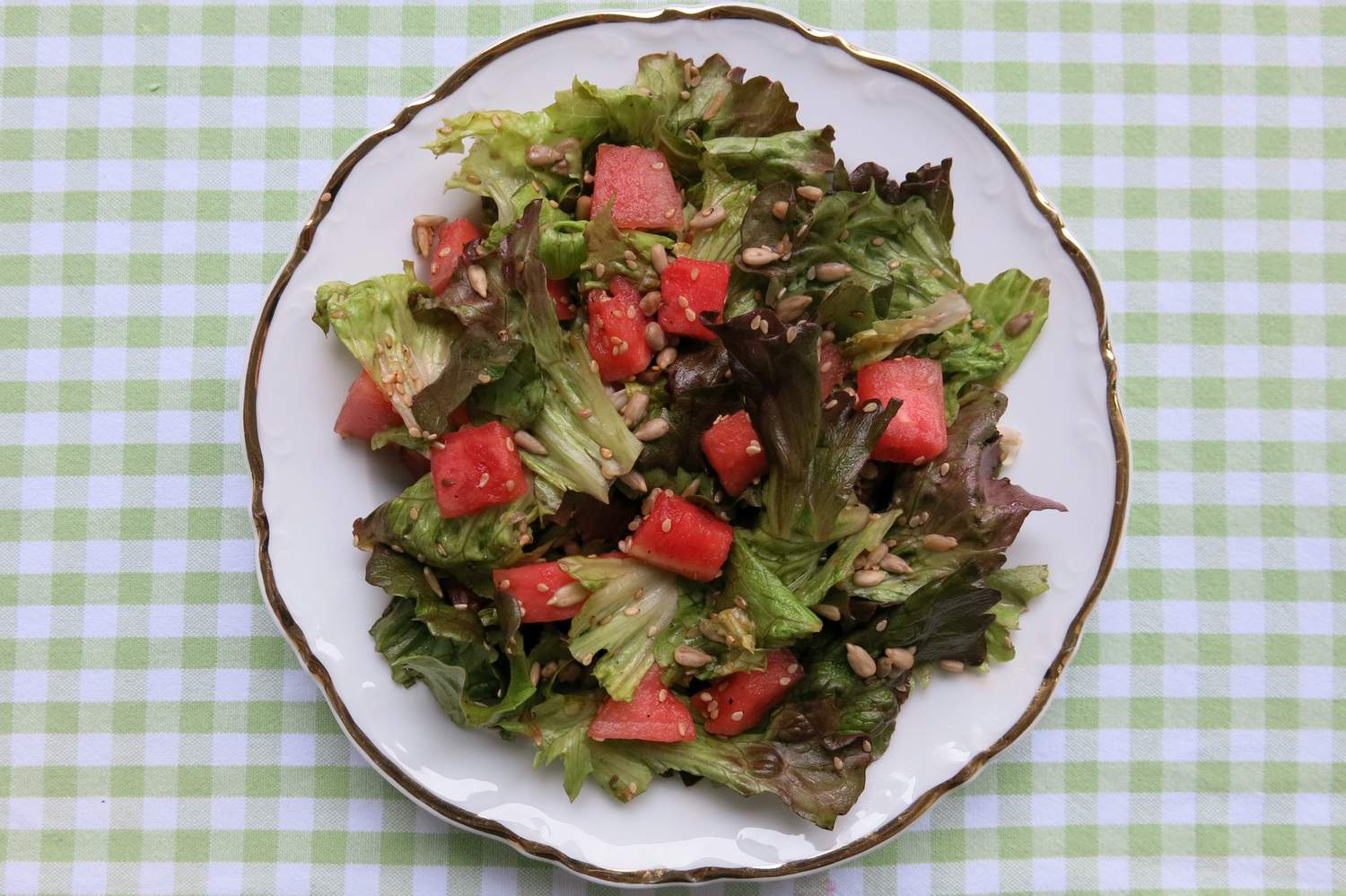 Salat mit Wassermelone Bild