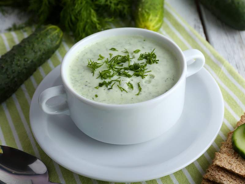 Vegane Gurken Dill Suppe