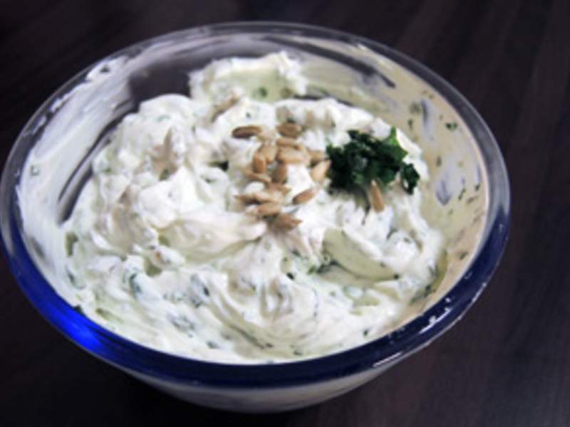 Brotaufstrich aus Kürbiskernen & Quark