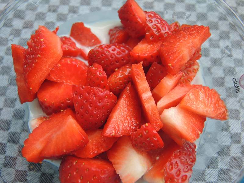 Leichtes Erdbeer-Joghurt-Dessert
