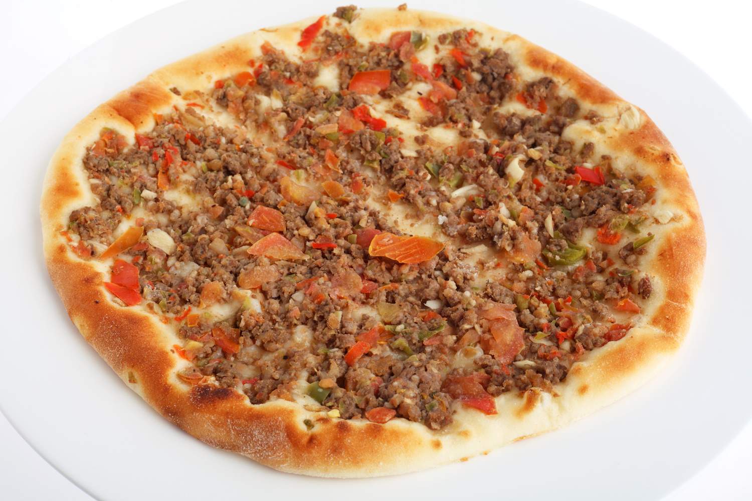 Pizza mit Hackfleisch Bild