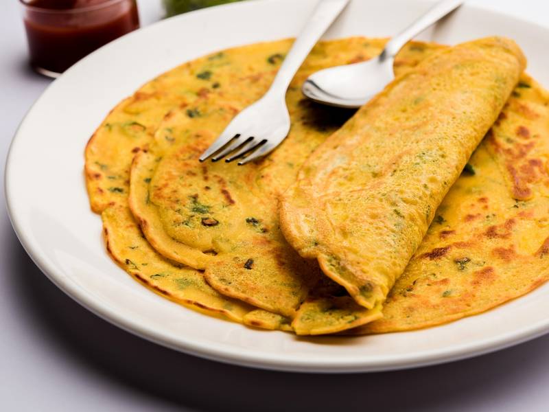 Kichererbsen- Pfannkuchen