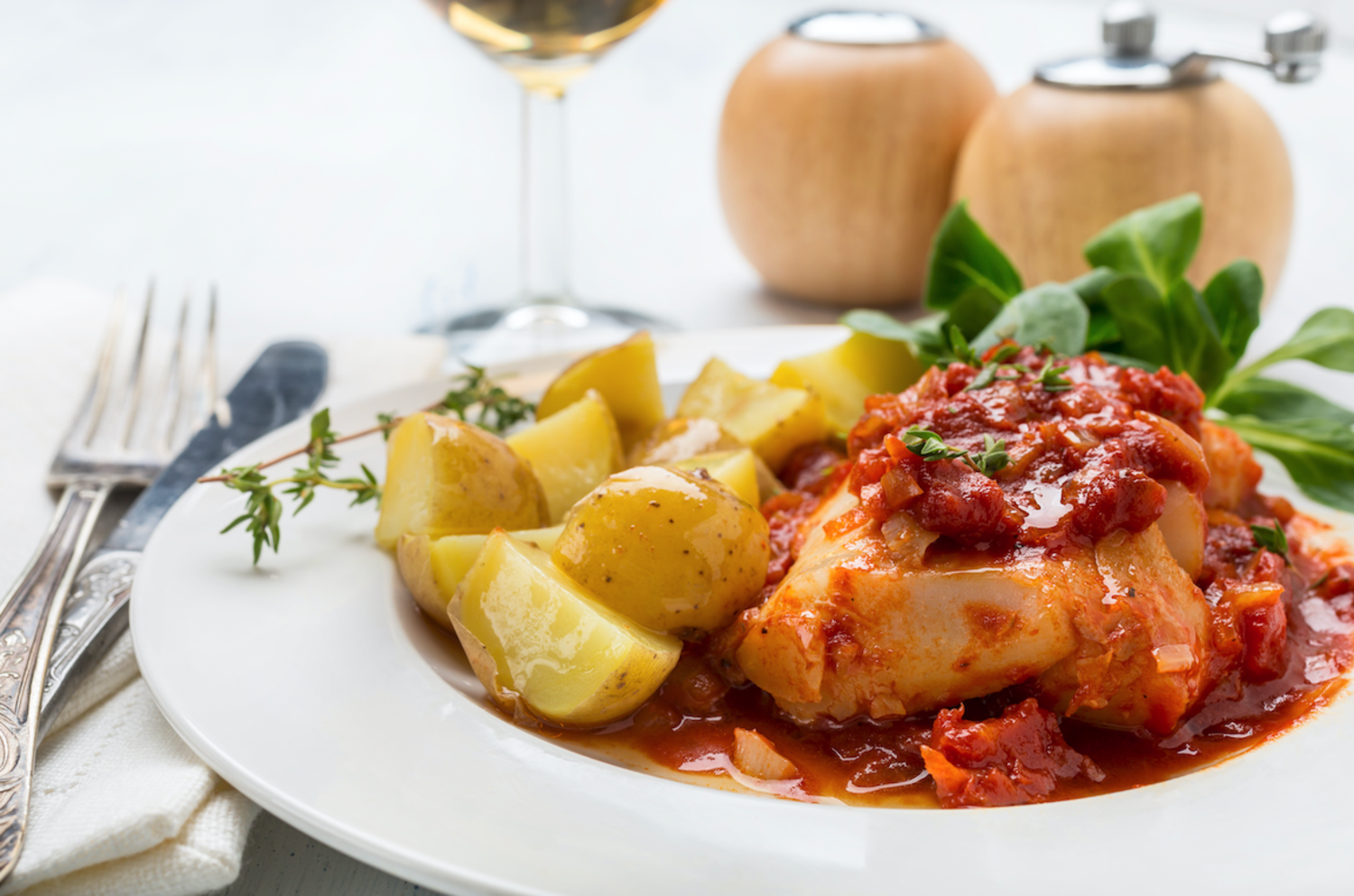 Backofen Kabeljau in Tomaten-Thymian-Sauce  Bild