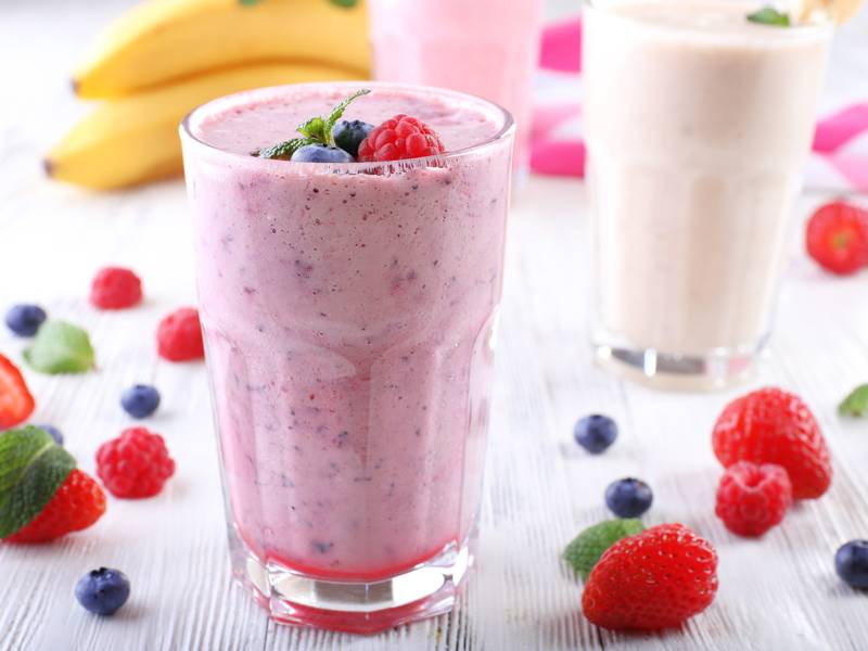 Beeren-Bananen-Cocktail