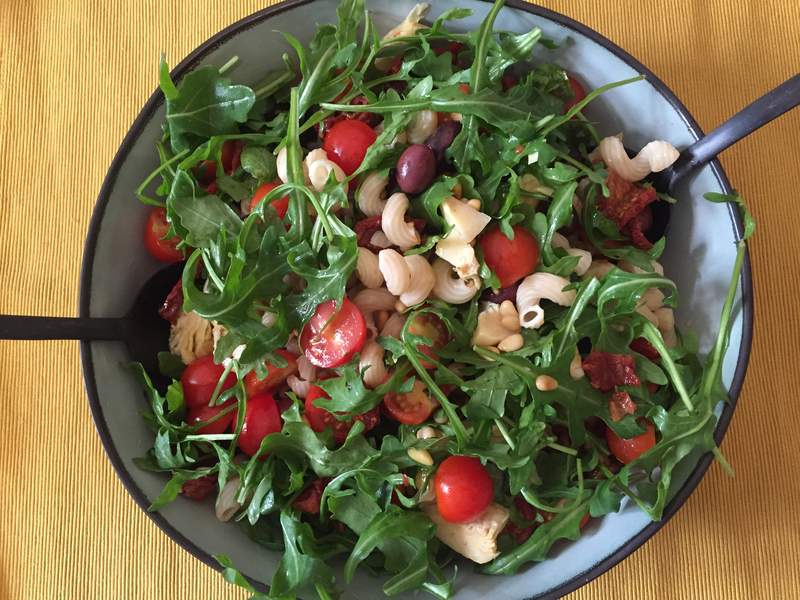 Mediterraner Nudelsalat ohne Mayo
