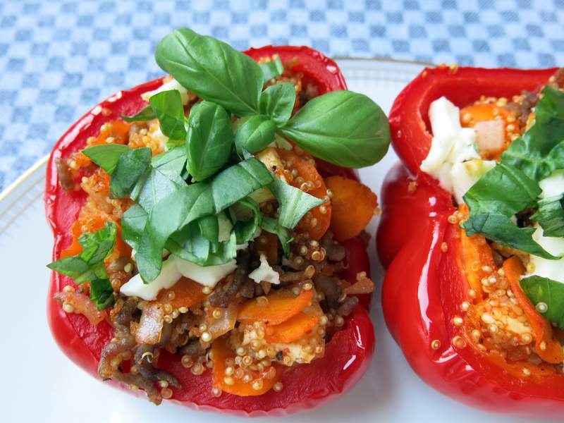 Gefüllte Paprika mit Hackfleisch
