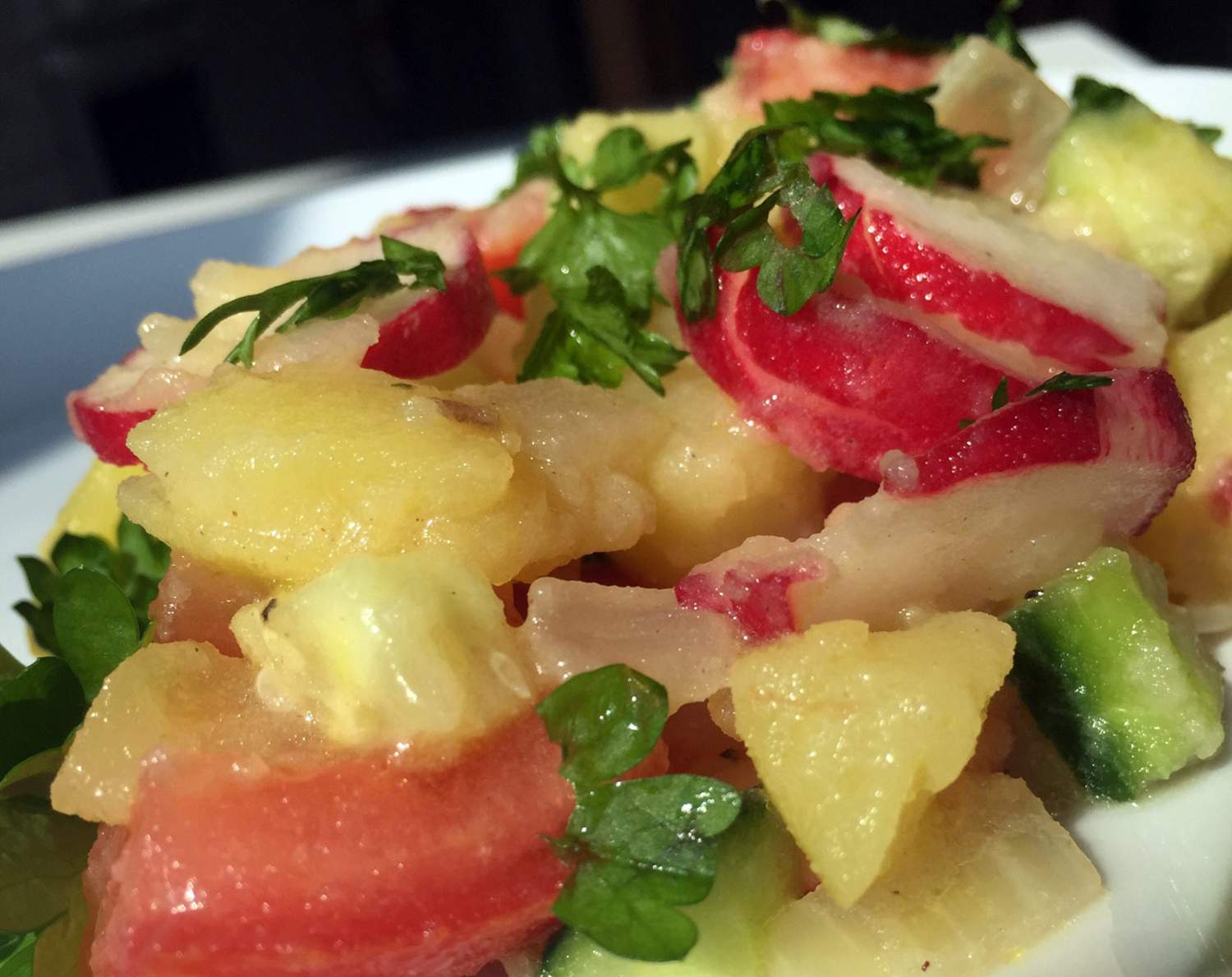 Sommerlicher Kartoffelsalat ohne Mayonnaise Bild