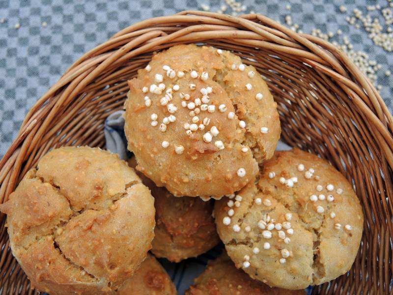Süße glutenfreie Quarkbrötchen ohne Hefe