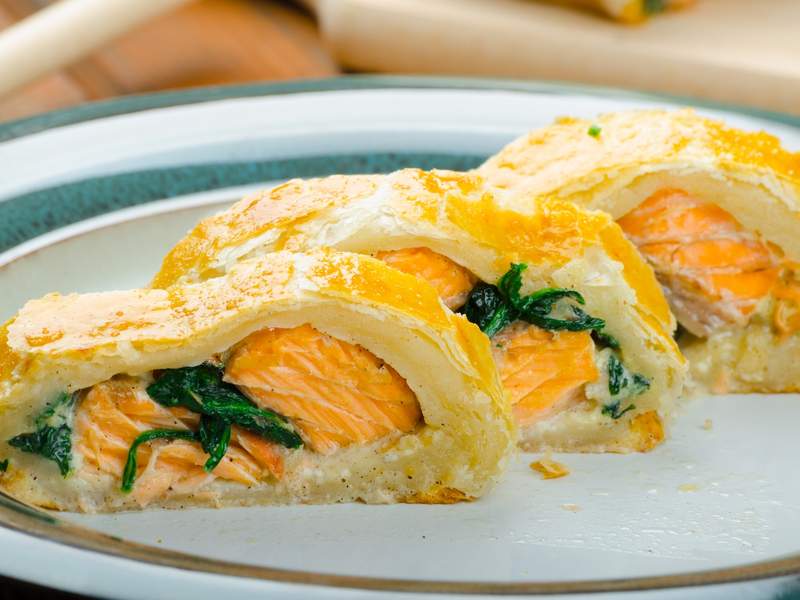 Lachs im Blätterteig 