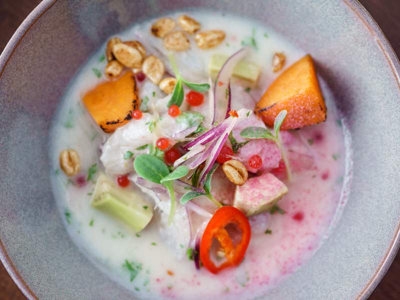 Pangasius aus dem Ofen mit Mango & Kokosmilch-Reis
